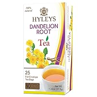 Hyleys Dandelion Root & Green Tea - 25 Tea Bags (12 Pack - 300 Tea Bags Total)