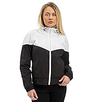 Urban Classics Ladies - Arrow Windbreaker Jacket white black - 5XL
