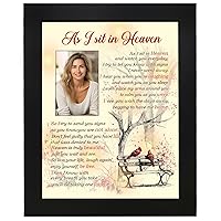 Memorial Shadow Box - As I sit in Heaven, Memorial Picture Frame for Loss of Loved One, Sympathy Gifts for Loss of Loved One, in Loving Memory Picture Frame 2x3 Photo TND1