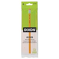 Dixon No. 2 Yellow Pencils, Wood-Cased, Black Core, #2 HB Soft, 8-Count (14408)
