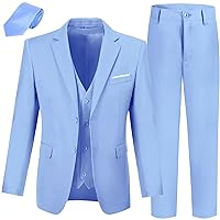 Boys Suit Formal Tuxedo Toddler Dress Clothes Vest Pants Plaid Shirt Suspenders Suits Set for Teen Boys