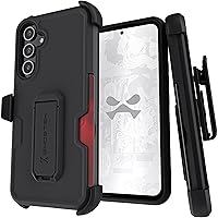 Ghostek IRON Armor Samsung Galaxy A54 Case with Belt Clip, Card Holder and Kickstand Tough Heavy Duty Protection Rugged Protective Phone Covers Designed for 2023 Samsung A54 5G (6.4inch) (Matte Black)