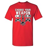 UGP Campus Apparel Choose Your Weapon Gamer Gaming Console Adult T-Shirt Basic Cotton