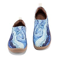 Fashion Art Painted Canvas Sneaker Women's Slip On Loafers Lightweight Travel Shoes