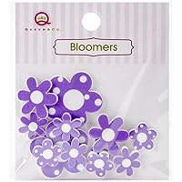 Queen & Co Bloomers Resin Flowers of Assorted Sizes (12 Pack), Purple