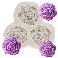 Peony Flower Silicone Fondant Mold For Cake Decorating Cupcake Topper Candy Chocolate Gum Paste Polymer Clay Set Of 1