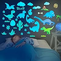 Dinosaur Room Decor,Glow in The Dark Dinosaur Wall Decals for Boys Bedroom, Kids Wall Stickers,Birthday Christmas Gift for Toddler. Dino Wall Decals for Nursery Room,Dinosaur Toys