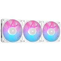 CORSAIR iCUE Link RX120 RGB 120mm PWM Fans with iCUE Link System Hub - Magnetic Dome Bearing - Triple Pack - White