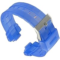 14mm Hadley-Roma Transparent Blue Rubber Fits Casio Baby-G Ladies Watch Band Long LS3132