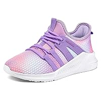Girls Lightweight Sneakers Kids Tennis Sports Shoes Lace-up for Running/Walking, Toddler/Little Kid/Big Kid