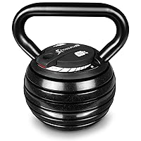 ProsourceFit Adjustable 40-lb Cast Iron Kettlebell Weight Set for Home Gym Strength Training