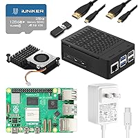 Extreme Kit for Raspberry Pi 5 Enthusiast, Include Pi 5 8GB RAM Board, 128GF Preloaded SD Card and Card Reader, 27W Power Supply, ABS Case with Active Cooler, Set of 2 4K HDMI Cable (8GB RAM)