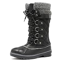 DREAM PAIRS Women's Mid-Calf Waterproof Winter Snow Boots