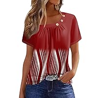 White Blouses for Women Dressy Short Sleeve Blouses for Women Orders Placed by Me Spring Tops Womens Dress Shirts Women's Blouses Dressy 18-Deep Red 3X-Large