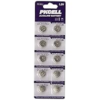 BlueDot Trading AG10 LR1130 LR54 LR54 1.5V Alkaline Coin Cell Battery for Watch, Hearing Aid, Calculator, Flashlights, Keyless entry, Batteries, 100 Count