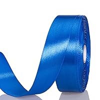 YASEO 1 Inch Royal Blue Solid Satin Ribbon, 50 Yards Craft Fabric Ribbon for Gift Wrapping Floral Bouquets Wedding Party Decoration