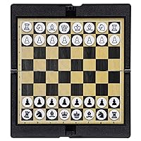 Foldable Chess Board Mini Size Magnetic Chess Set Travel Portable Wallet Pocket Chess Board Game for Camping Family Game
