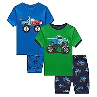 Cotton Pajamas Boys Short Pajamas Toddler Boys Pjs Summer Kids Sleepwear 18Months-12Years