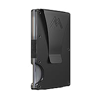Mountain Voyage Minimalist Wallet for Men - Slim RFID Scratch Resistant Easy to Access Carrier, Midnight Black Titanium Credit Card Holder