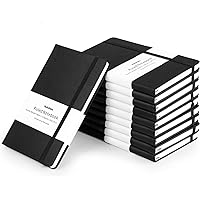 Huhuhero Notebooks Journal, Ruled Notebook, Premium Thick Paper Lined Journal, Black Hardcover Notebook for Office Home School Business Writing Note Taking Journaling, 5
