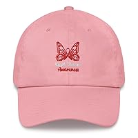 Heart Month Awareness Red Butterfly Effect Change Life Dad Cap