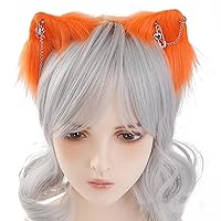 Handmade Wolf Ear Headbands Kitten Girl Cosplay Headwear Beast Ears Fursuit Masquerades Halloween Cosplay Party