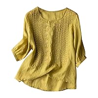 Womens T Shirts Short Sleeve Tee Tops for Women Boat Neck Linen Loose Fit Long Oversized Fall Summer Tee Shirt 2024
