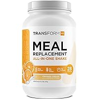 TransformHQ Meal Replacement Shake Powder 28 Servings (Orange Cream) - Gluten Free, Non-GMO