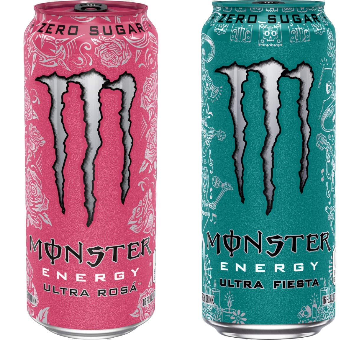 Brand New Monster Energy Ultra Fiesta & Ultra Rosa 16 ounce cans (2 Flavor Pack, 6 Cans)