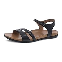 Dansko Janelle Adjustable Sandal for Women – Leather Linings and Uppers For All-Day Comfort – Dual Density EVA Footbed and Lightweight Rubber Outsole for Long-Lasting Wear