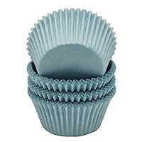 Premium Blue Greaseproof Cupcake Liners Muffin Paper Baking Cups Standard Sized, 100-Count