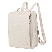 Nordace Siena II Mini Smart Backpack for Everyday Use with USB Charging Port, Water Resistant - Sleek Laptop Backpack for Daily Tasks, Work, and Casual Adventures (Beige)