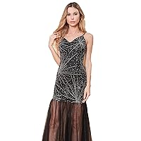 Petite to Regular Imogen Cami Tulle Maxi Gown Dress with Glitter