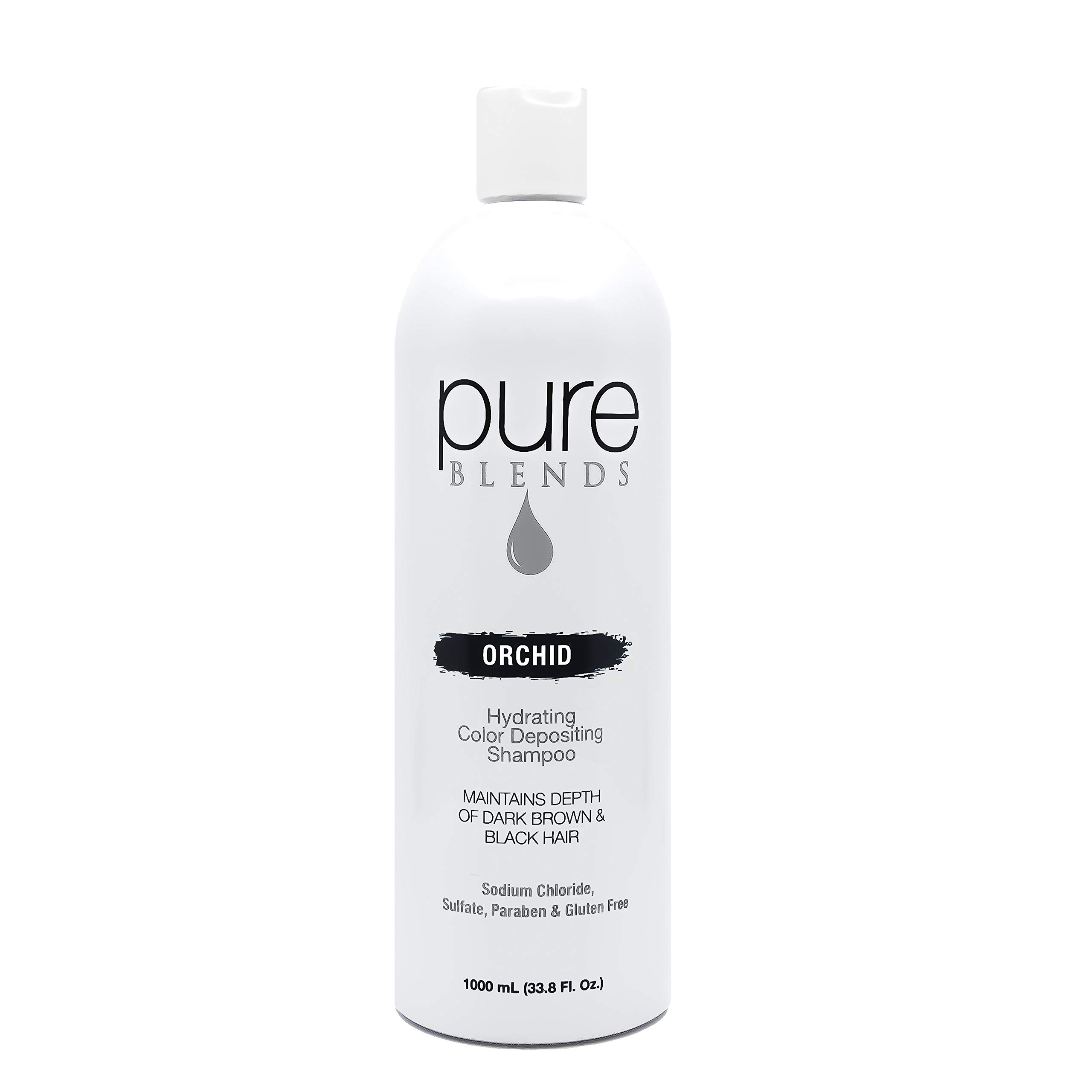 Pure Blends Orchid Hydrating Color Depositing Shampoo, 33.8oz - Infused with Keratin & Collagen to Repair Dry & Damaged Hair - Eliminates Color Fad...