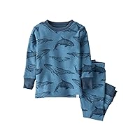little planet by carter's unisex-baby Baby and Toddler 2-piece Pajamas made with Organic Cotton, Whales, 6 Months