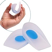BraceAbility Heel Spur Cups | Medical-Grade Silicone Plantar Fasciitis Insole Cushion Pads, Gel Foot Orthotic & Shoe Insert Protectors (Pair - X-Large)
