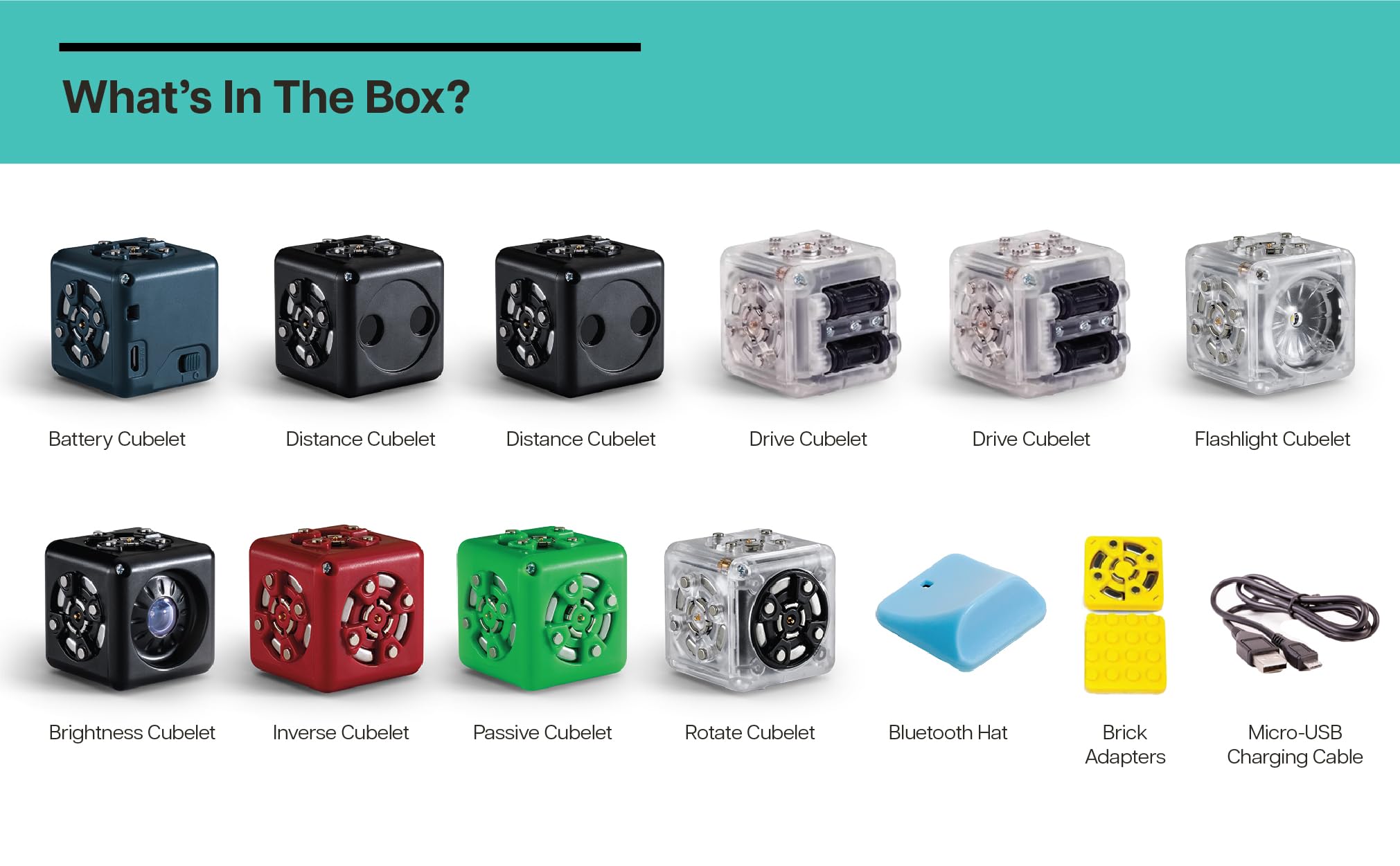 CUBELETS Robot Blocks - Curiosity Set for Home - Kids Coding Robots with Unlimited Possibilities, Extend Learning with STEM Concepts, Ages 4-100, Pre-K Thru College