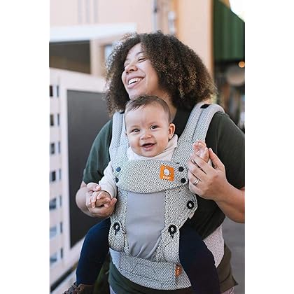 Baby Tula Coast Explore Mesh Baby Carrier, Adjustable Newborn to Toddler Carrier, Ergonomic and Multiple Positions for 7 – 45 pounds (Coast Infinite)