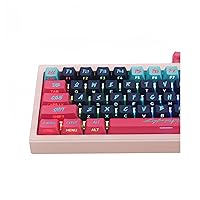 Cyberpunk Red Keycap Set Backlit Side Pinted 130 Keys Cherry Profile PBT 5 Sided Dye Sublimation cyeber red for Mechanical Gaming Keyboard (Cyber Pink)
