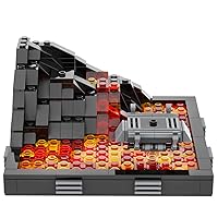 MOOXI-MOC Space Wars Revenge of The Sith Duel on Mustafa Building Set,OBI-Wan Kenobi VS Anakin Skywalker Creative Building Blocks Toy Kit(312pcs)