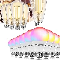 Vintage LED Edison Bulbs 60 Watt Equivalent, Smart Light Bulbs