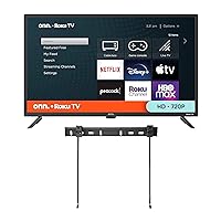 ONN 32-inch Roku Smart TV LED + Free Wall Mount with Wi-Fi Connectivity and Mobile App | Flat Screen TV Compatible with Apple Home Kit | Alexa and Google Assistant (Renewed)