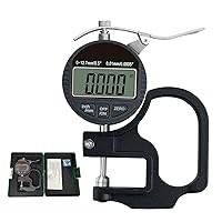 Digital Thickness Gauge 0.5 inch/12.7mm, 0.0005 inch/0.01mm, JYEASTZ Thickness Meter Inch/Metric, Suitable for Paper/Film/Leather/Wire Thickness Gauge