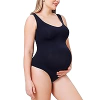 Maternity Thong Bodysuit Sleeveless Tank Tops Pregnancy Shapewear Jumpsuit Romper for Maternity Dress
