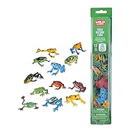 Frog Nature Tube, Amphibian Figures, Frog Toys, Educational Toys for Kids, 12-Piece