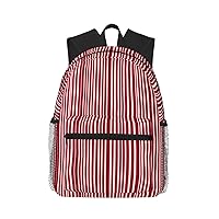 Plaid Red And Black Print Backpack,Casual Backpack Lightweight Backpack Laptop Backpacks For Men Women