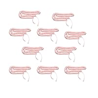 Bundle of 10 Telephone Cord Handset Curly - 2 Sets (5 x 15ft, 5 x 25ft) - Crisp Sound, Easy to Use - Perfect for Home or Office - Ladies Pink