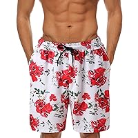 Mens Swim Trunks Quick Dry Board Shorts with Mesh Lining Breathable Fit Beach Shorts Swimwear Bathing Suits
