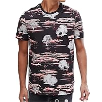 Ted Baker Men's HAPPIE Dark RED All Over Printed S/S Graphic T-Shirt 3XL