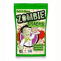 Zombie Snacks Body Part Gummies - Weird Gummy Candy for Kids - Funny Creepy Zombie Gag Gift for Halloween Costume Contest Prizes - Chewy Eyeballs, Brains, Fingers, Bones